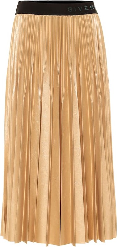Givenchy Pleated lamé midi skirt