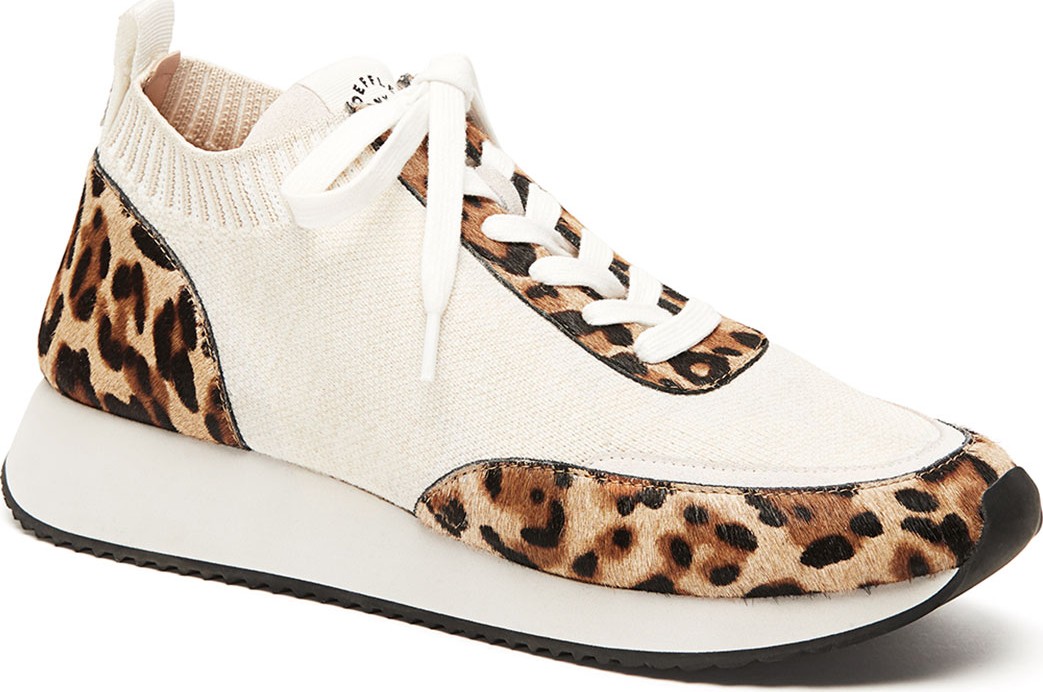 Loeffler Randall Remi Leopard-Print Lace-Up Sneakers