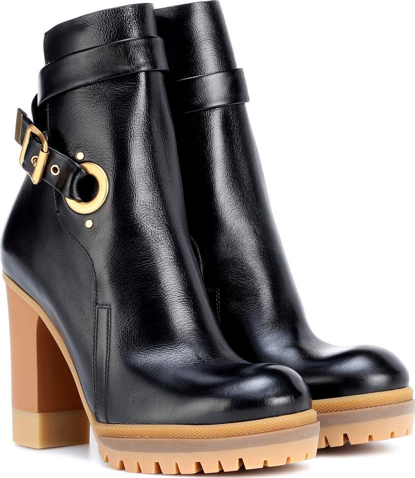 Chloe Leather ankle boots
