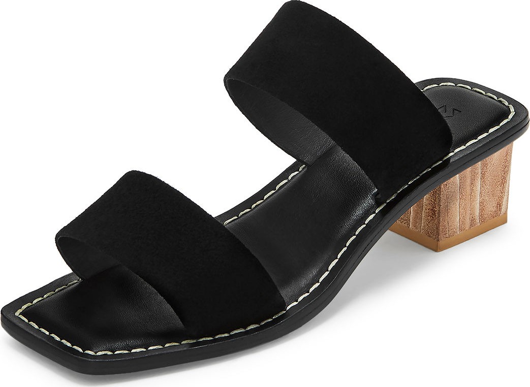 Mercedes Castillo Lavinia Two-Band Leather Slide Sandals