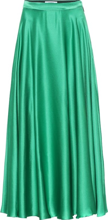 MSGM Silk-blend satin maxi skirt