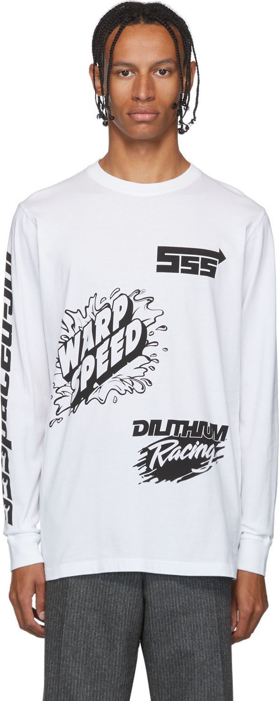 SSS World Corp White Sponsors Long Sleeve T-Shirt