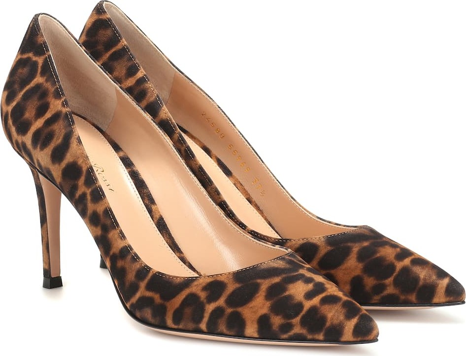 Gianvito Rossi Gianvitto 85 printed suede pumps