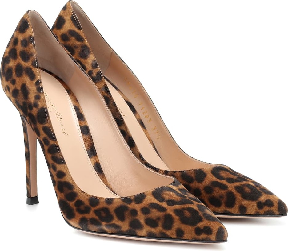 Gianvito Rossi Leopard-print suede pumps
