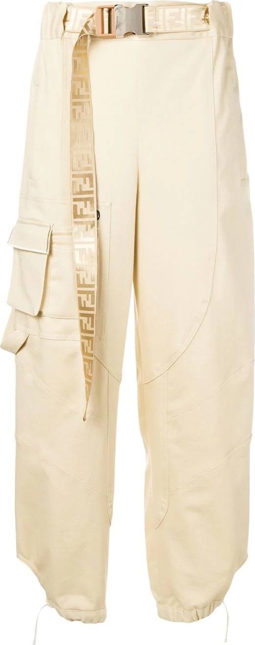 Fendi logo belted cargo trousers