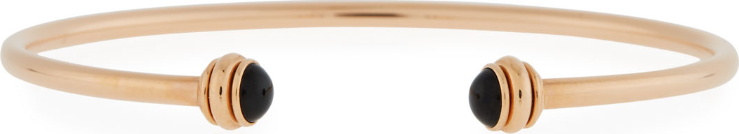Piaget 18k Rose Gold Possession Open Bangle with Black Onyx