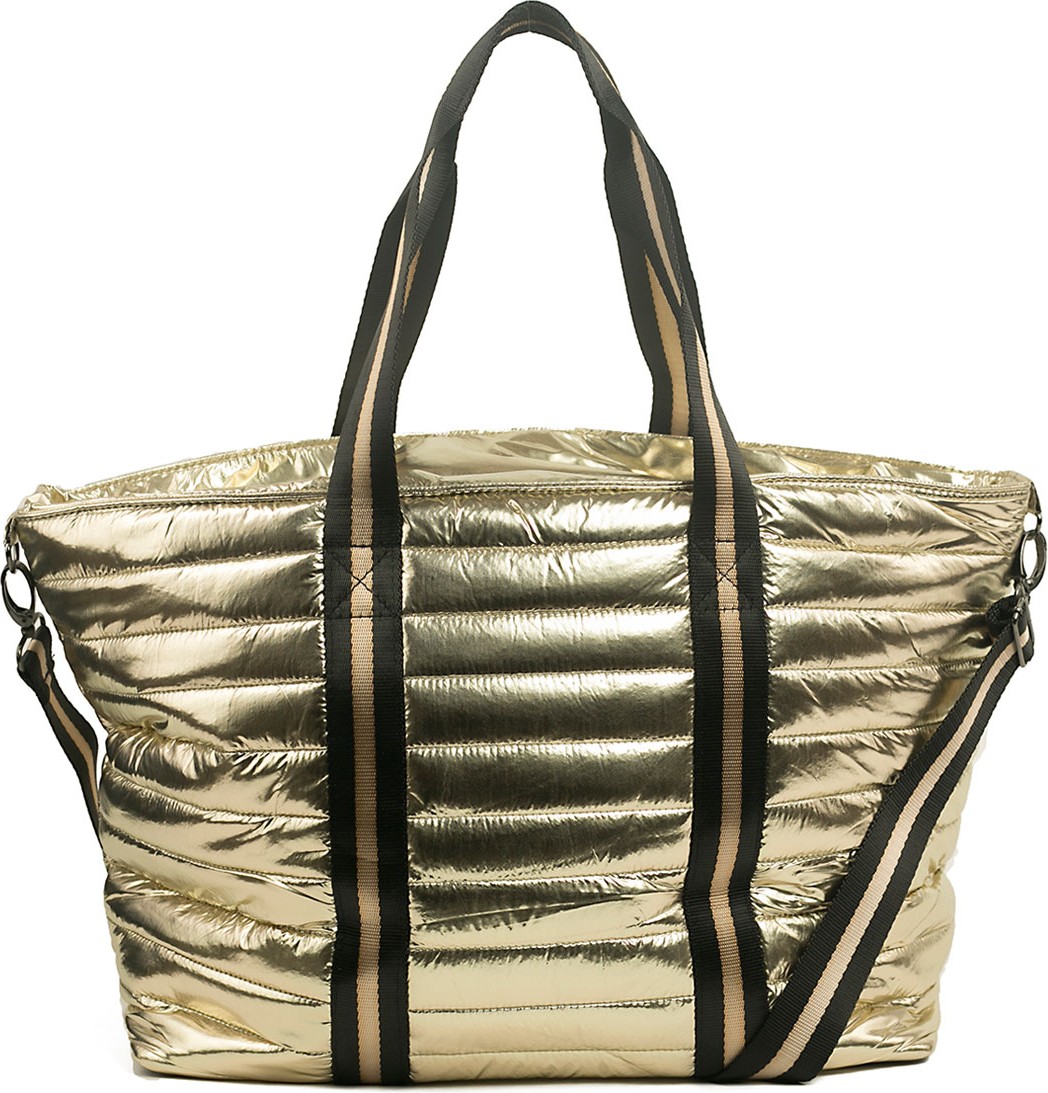 Think Royln Wingman Metallic Quilted Tote Bag