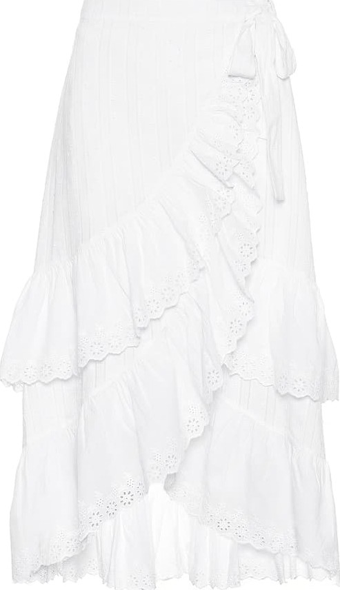 LOVESHACKFANCY Halle broderie anglaise skirt