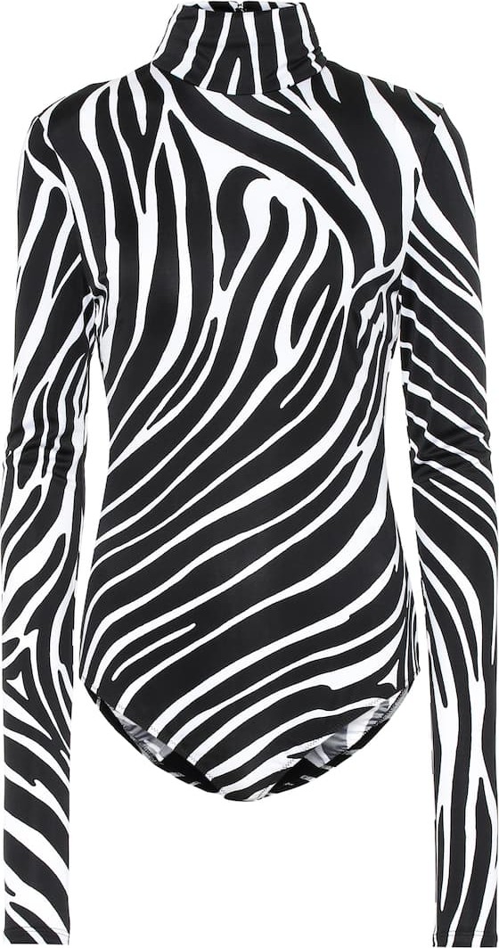 Versace Zebra-print jersey bodysuit
