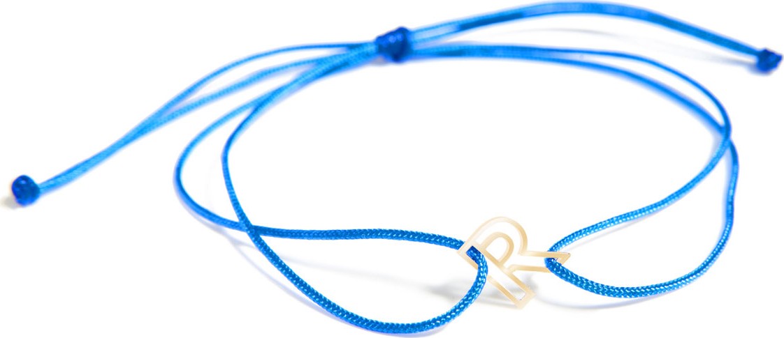 K Kane Chain Letter Neon Bracelet, Sapphire Blue