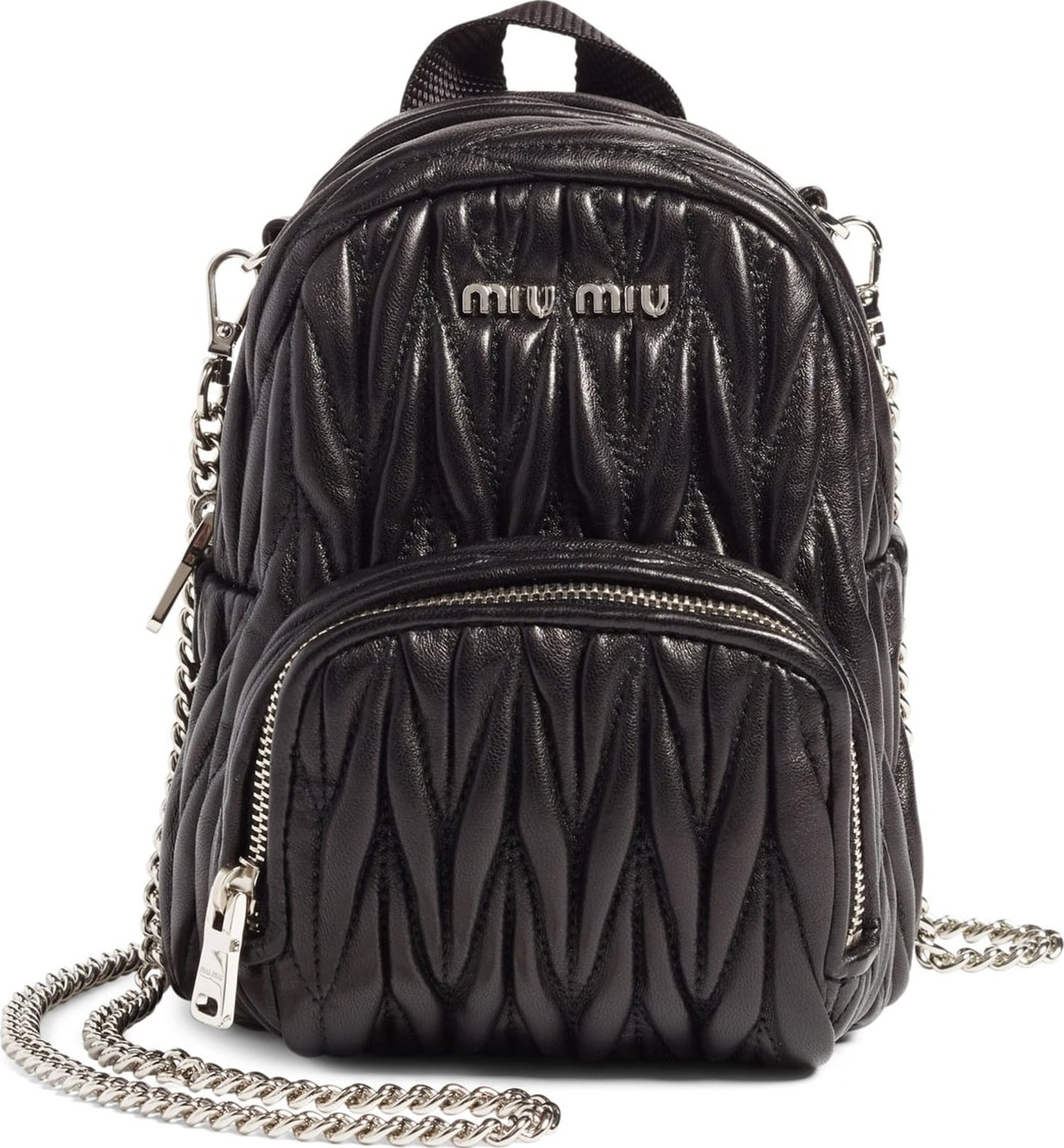 Miu Miu Micro Matelassé Leather Backpack