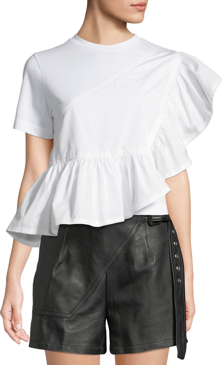 3.1 Phillip Lim Flamenco Flounce-Hem Tee