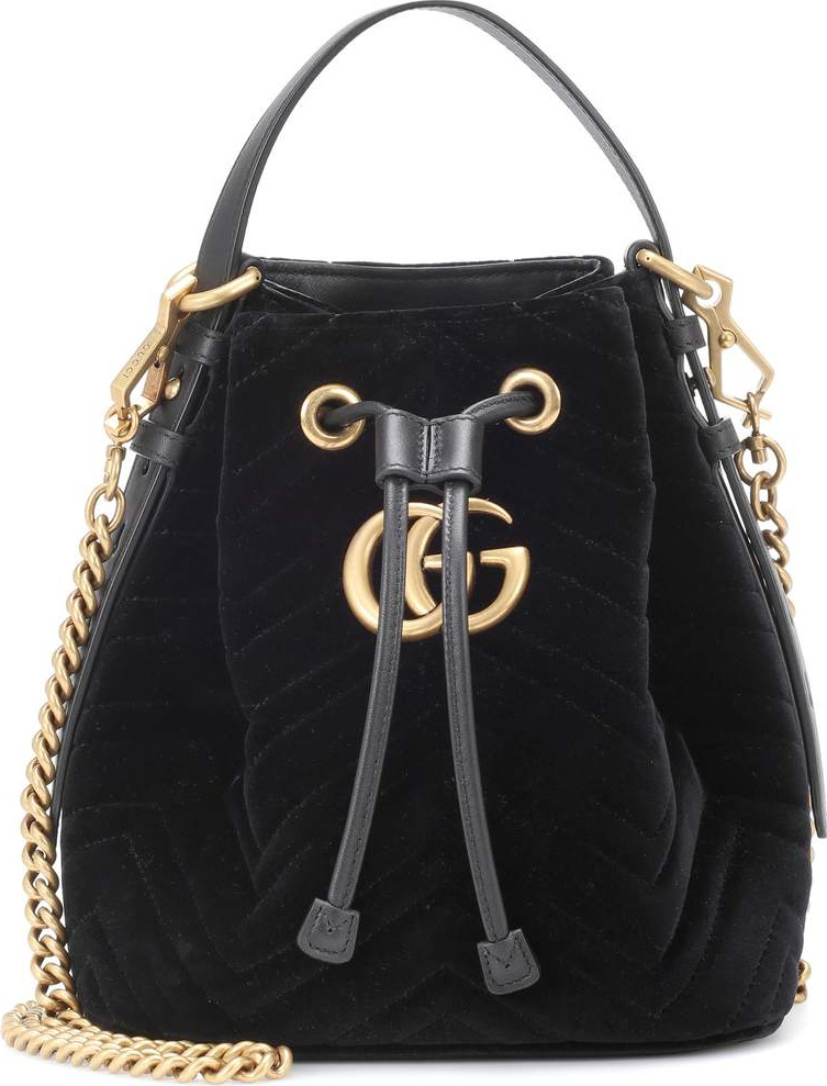 Gucci GG Marmont velvet bucket bag