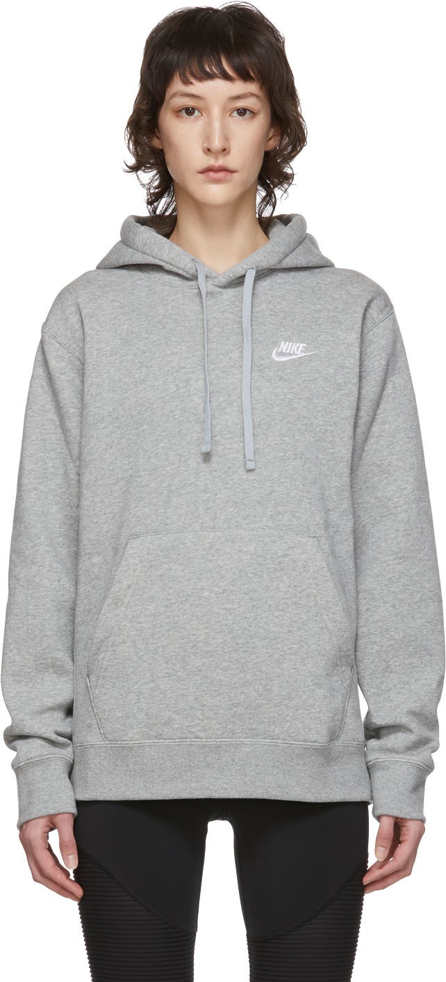 Nike Grey Sportswear Club Hoodie Nike Grey Sportswear Club Hoodie