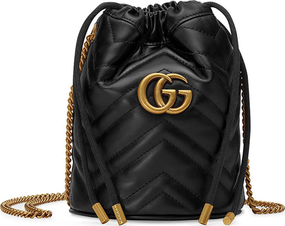 Gucci GG Marmont 2.0 Mini Leather Bucket Bag