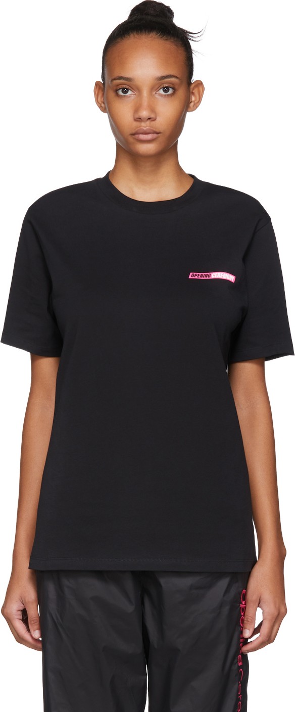 Opening Ceremony SSENSE Exclusive Black Logo T-Shirt