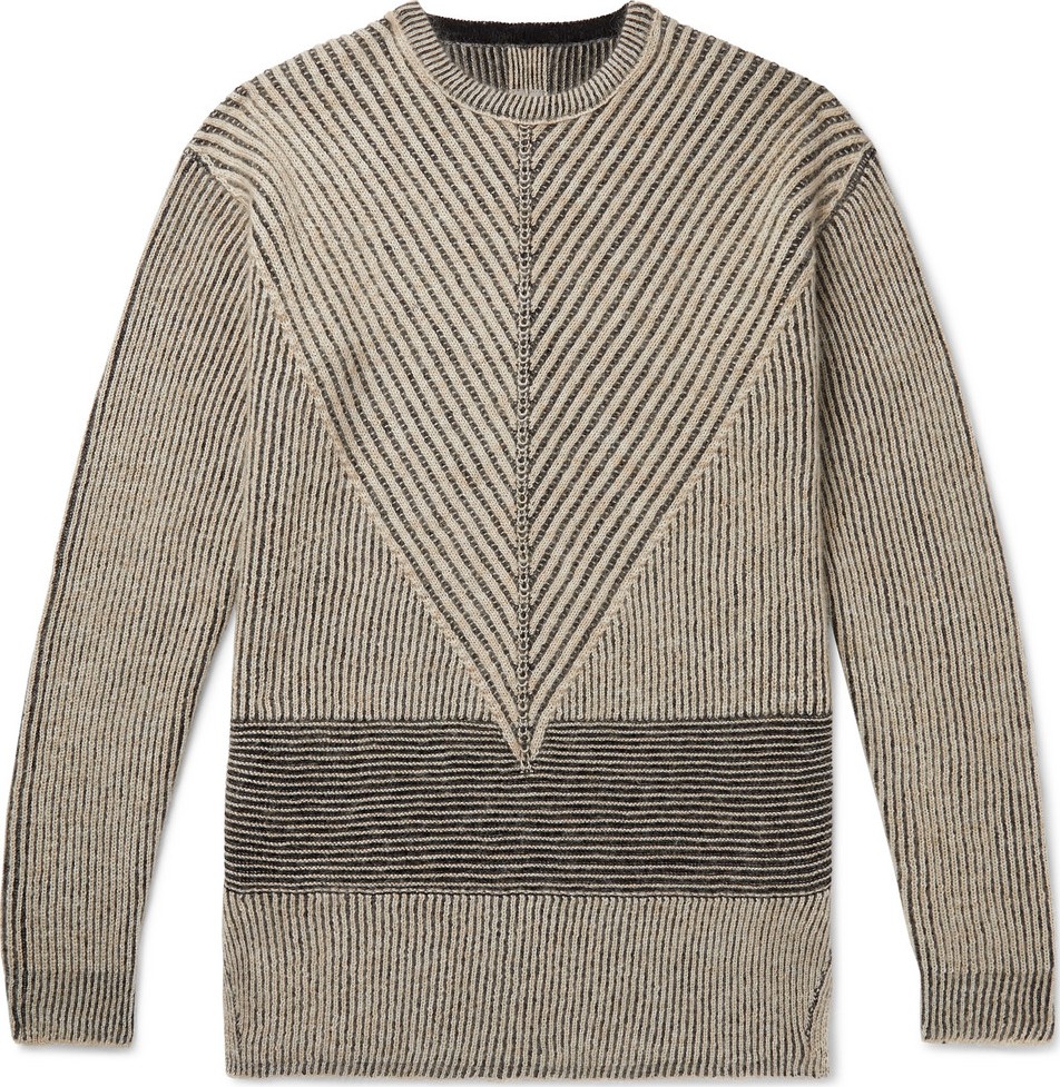 Rick Owens Ribbed Virgin Wool-Blend Sweater