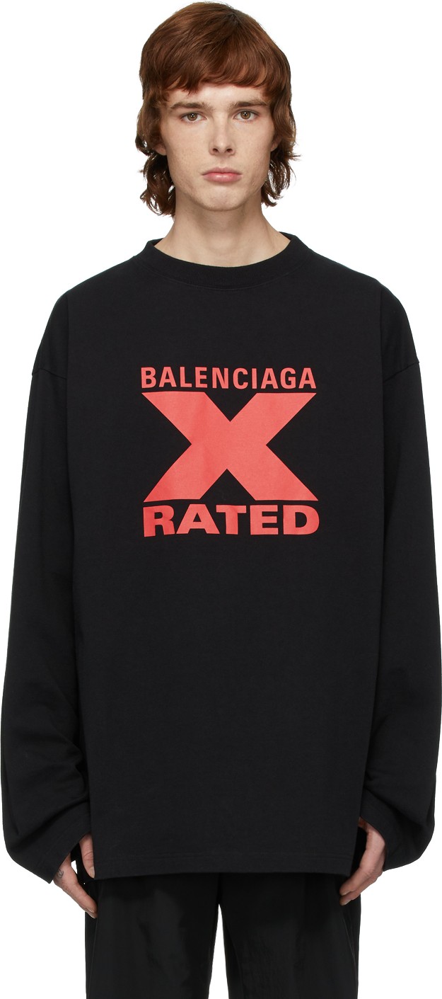Balenciaga Black 'X Rated' Sweatshirt