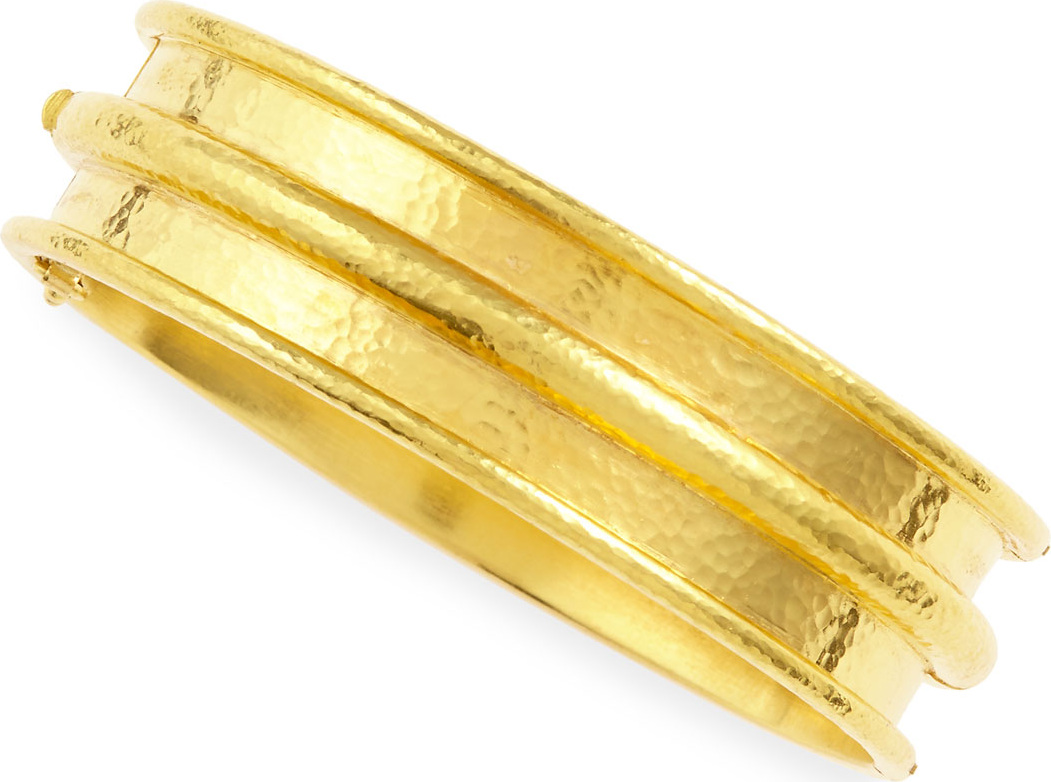 Elizabeth Locke Medium 19k Gold Channeled Bangle