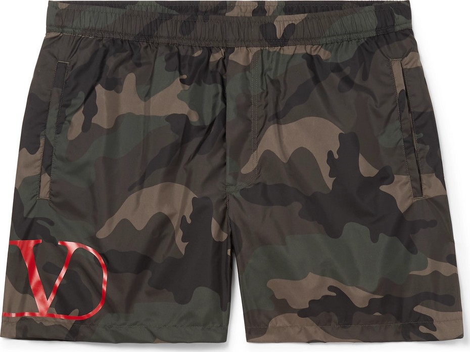 Valentino Short-Length Camouflage-Print Shell Swim Shorts Valentino Short-Length Camouflage-Print Shell Swim Shorts