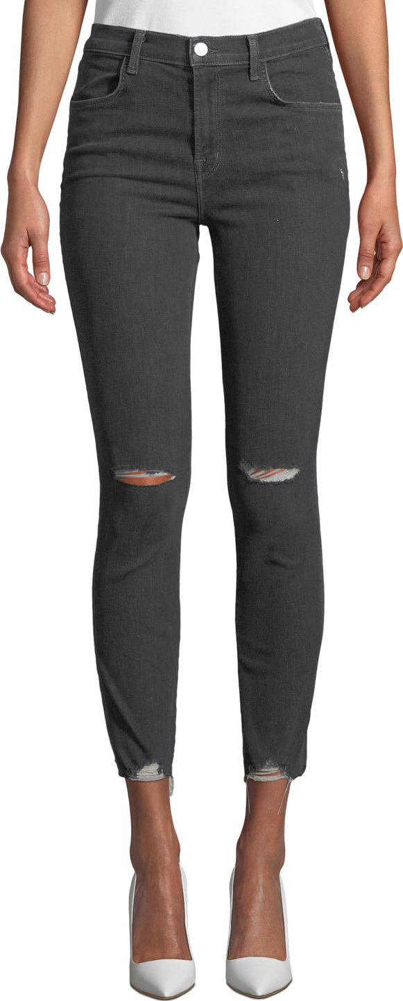 J BRAND Alana High-Rise Crop Skinny Jeans, Gray