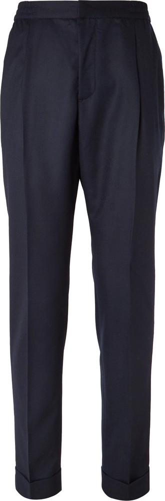 Officine Générale Navy Drew Tapered Wool-Flannel Trousers