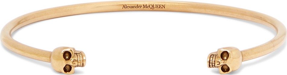 Alexander McQueen Skull Gold-Tone Cuff