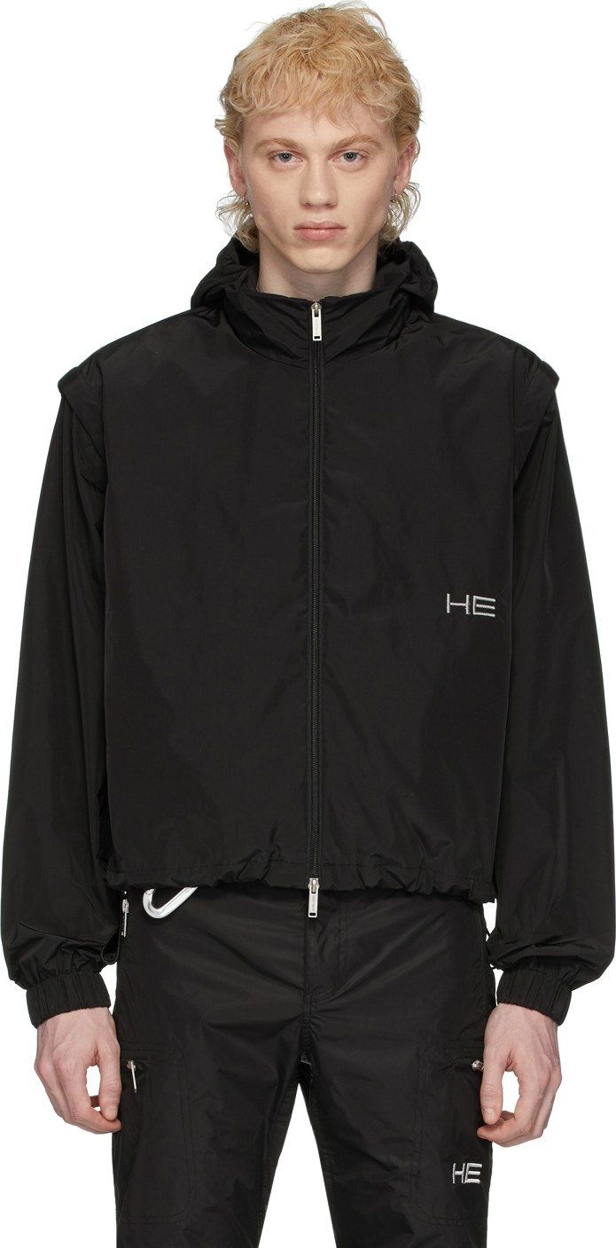 HELIOT EMIL Black Zip-Off Track Jacket