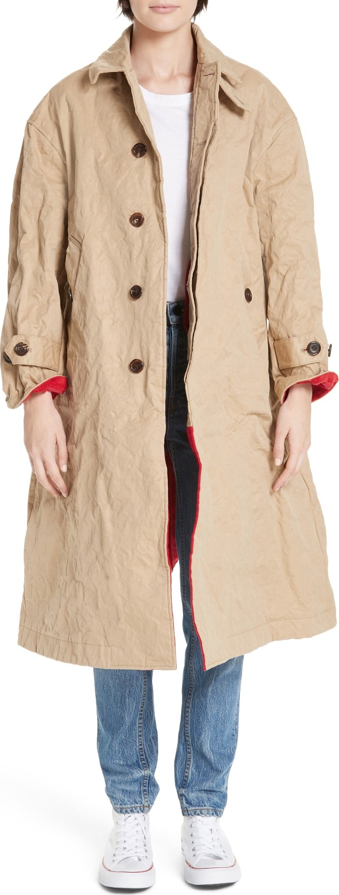 Undercover Wrinkle Effect Cotton Coat