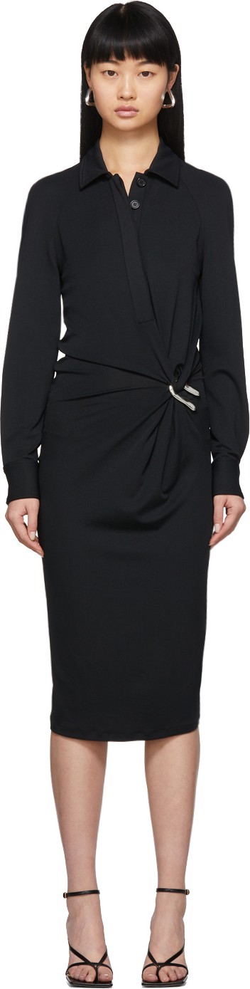 Bottega Veneta Black Draped Dress