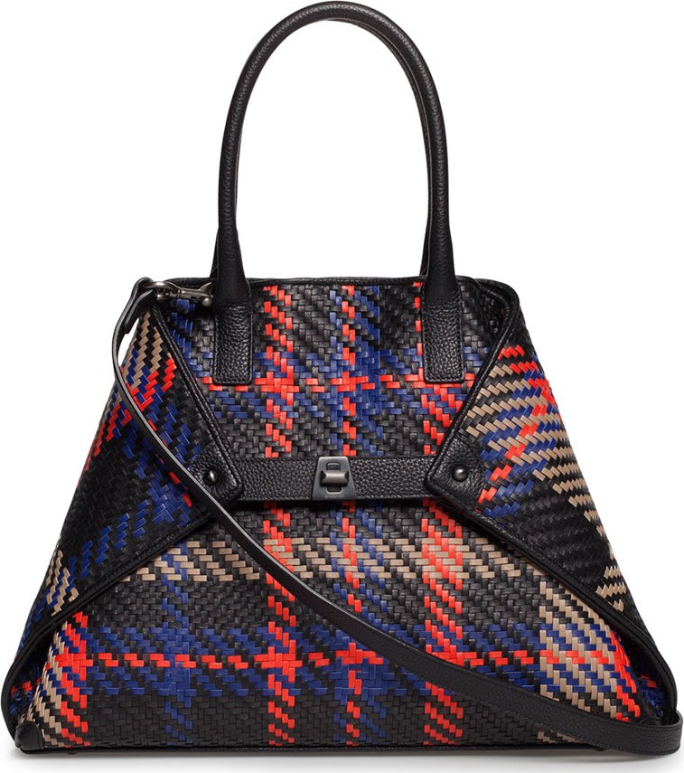 Akris Ai Small Braided Leather Tote Bag