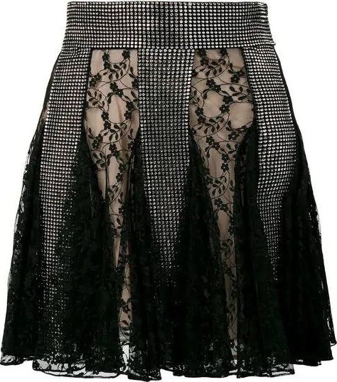Christopher Kane crystal lace mini skirt