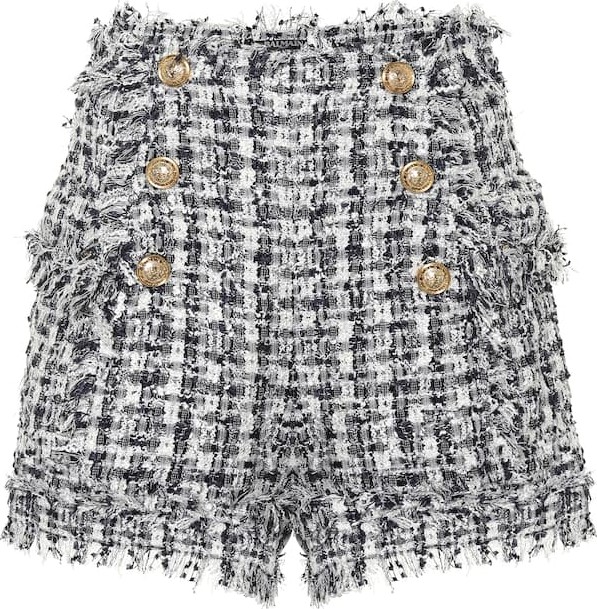 Balmain Bouclé tweed shorts