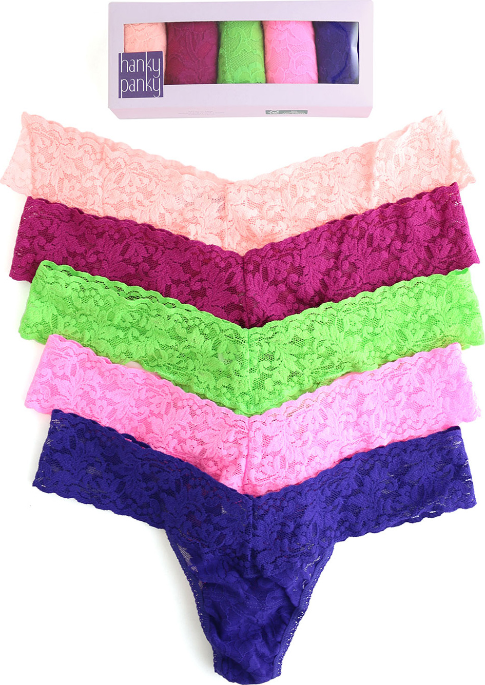 Hanky Panky Five-Pack Low-Rise Thongs