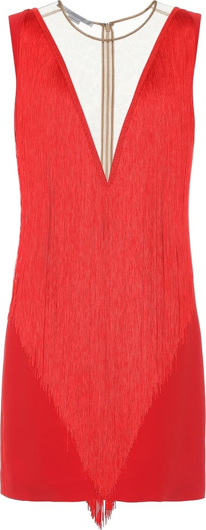 Stella McCartney Fringe crêpe minidress