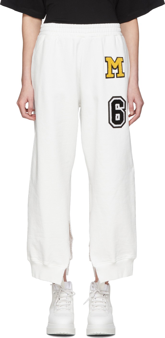 MM6 Maison Margiela White Split Seam Lounge Pants