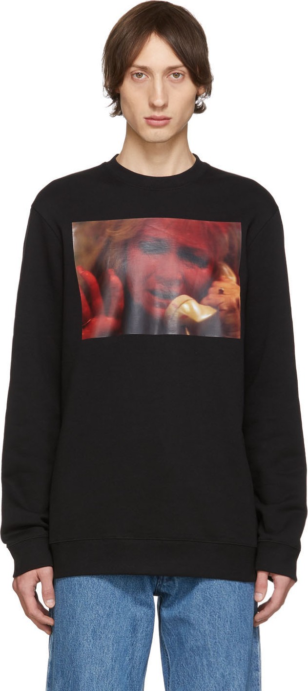 Raf Simons Black Mother On Phone Sweatshirt
