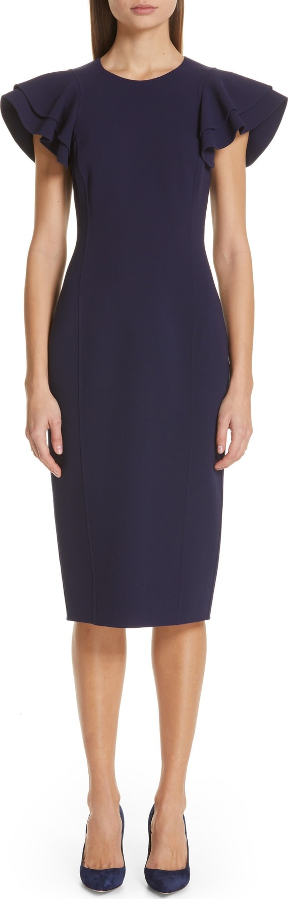 Michael Kors Flutter Sleeve Sheath Dress