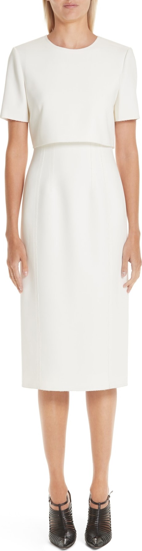 Jason Wu Popover Compact Crepe Sheath Dress