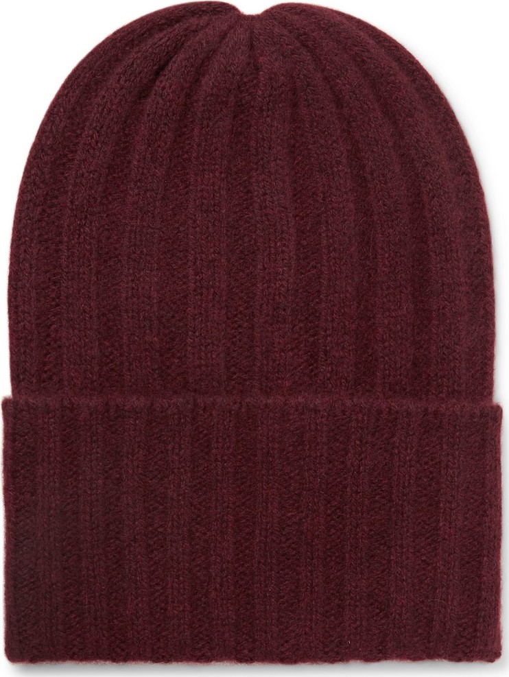 The Elder Statesman Short Bunny Echo Ribbed Cashmere Beanie