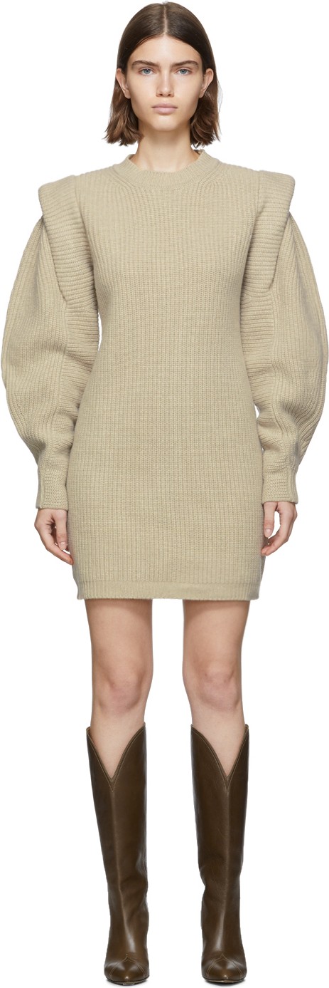Isabel Marant Beige Knit Beatsy Dress