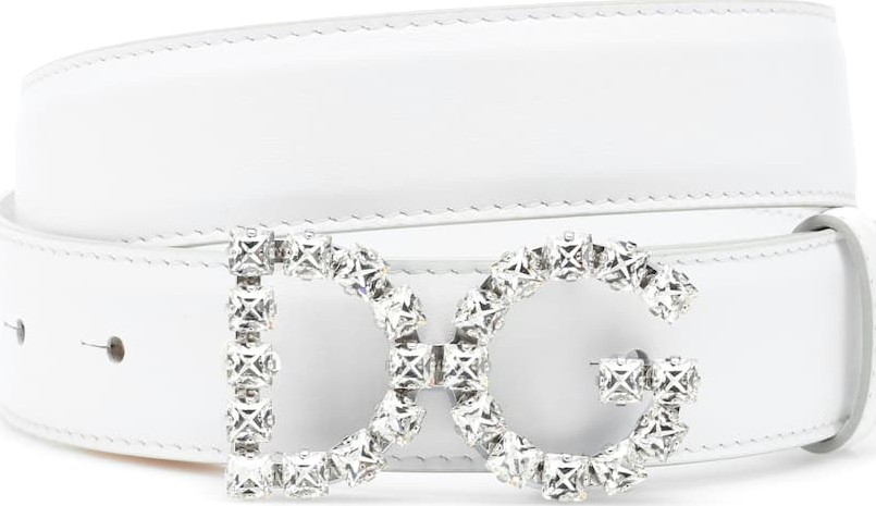 Dolce & Gabbana DG crystal leather belt