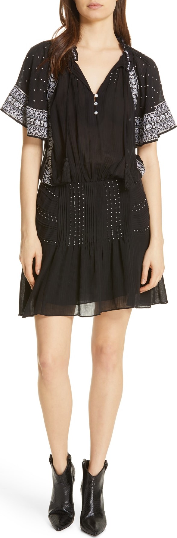 Veronica Beard Minos Embroidered Dress