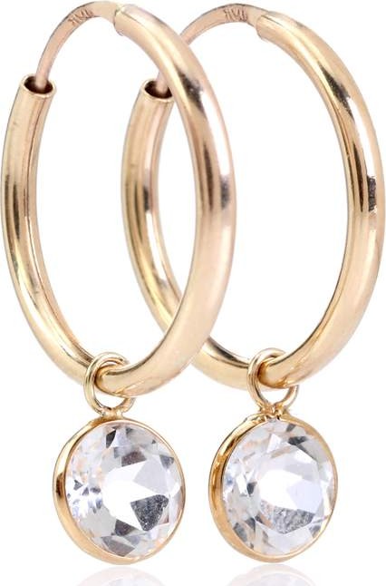Loren Stewart 14kt gold and topaz hoop earrings