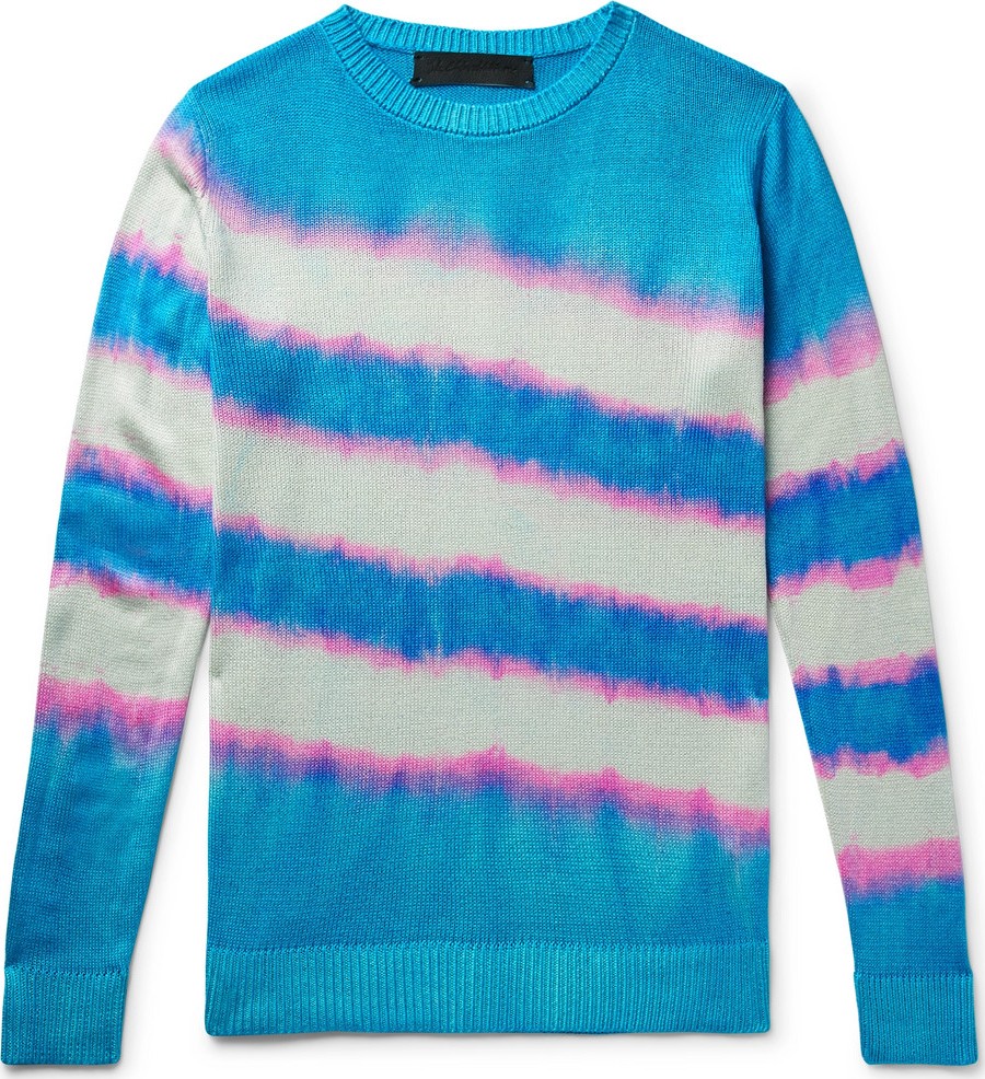 The Elder Statesman Tie-Dyed Silk Sweater