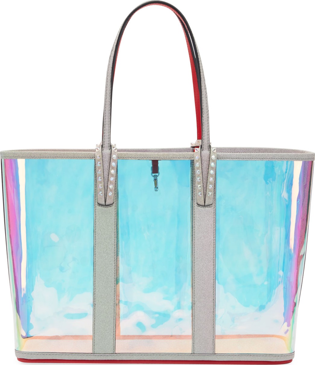 Christian Louboutin Cabata Glitter Sunset Vinyl Tote Bag