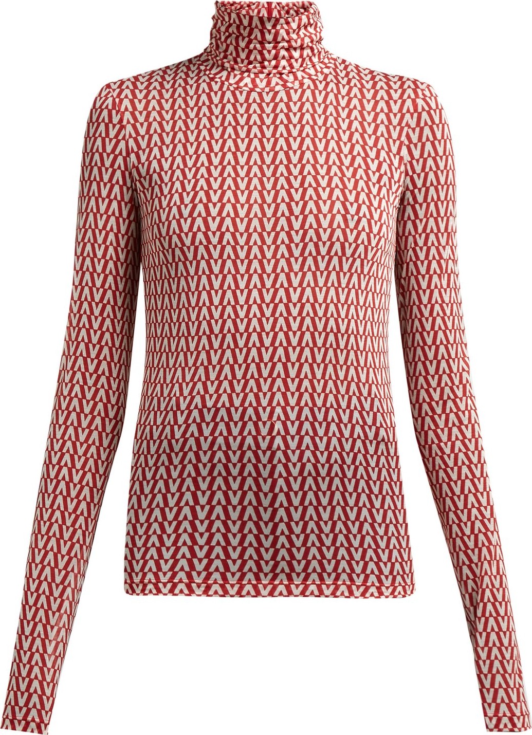 Valentino Monogram-intarsia roll-neck sweater