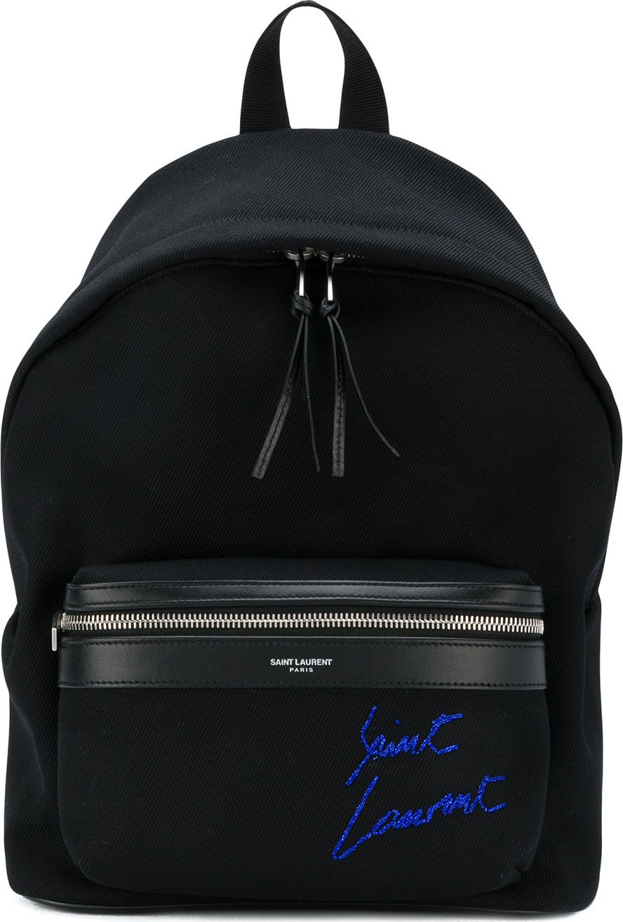 Saint Laurent mini City embroidered backpack