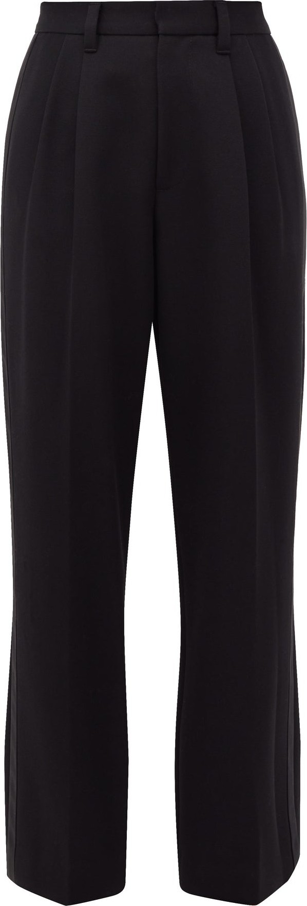 MARC JACOBS High-rise silk-striped wool trousers