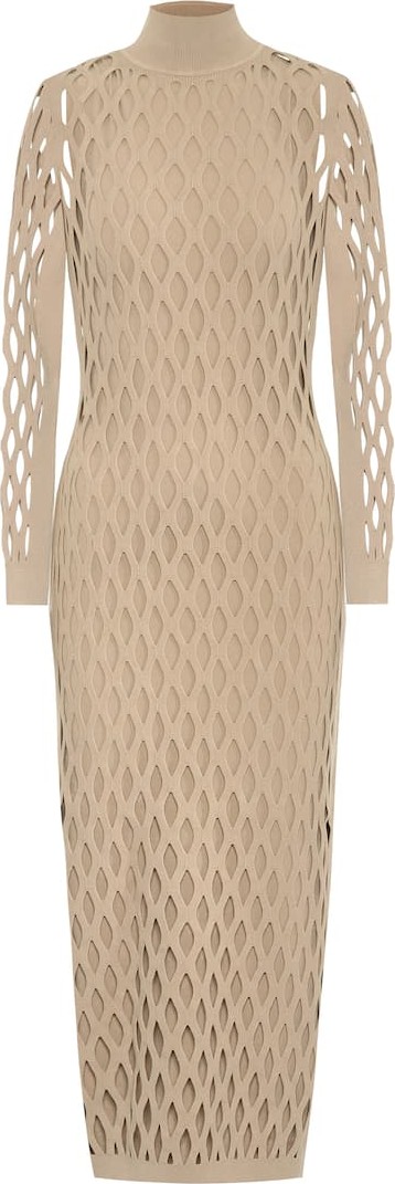 Fendi Knit turtleneck midi dress